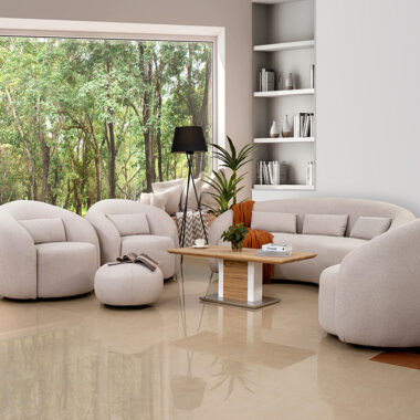 Kite Sofa Set with Ottoman