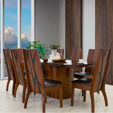 Bamboo Dining Set – 8 Seater