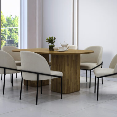 Tambour Dining Set – 6 Seater