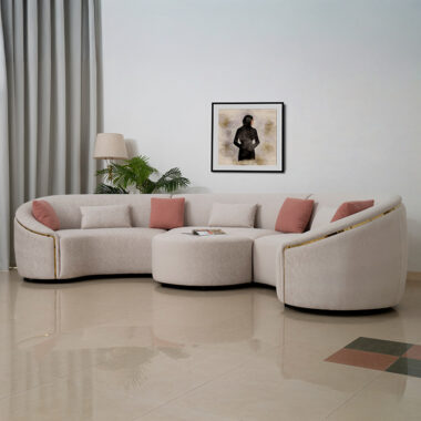 Amna Gold Corner Sofa