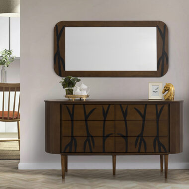 Bamboo Sideboard With Mirror
