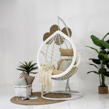 Cardia Swing Chair – White