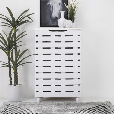 Cove Shoe Cabinet -White