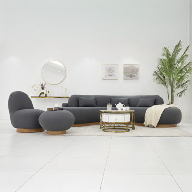 Lorenzo Corner Sofa Set-Grey