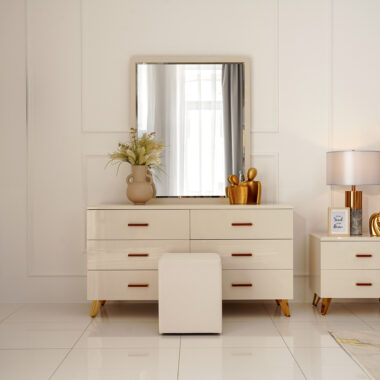 Senna Dresser Mirror with Stool