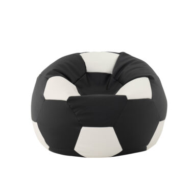 Soccer Design Bean Bag Black and White