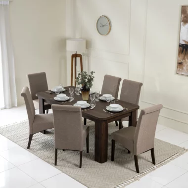 Valencia Dining Set 6 Seater – Walnut