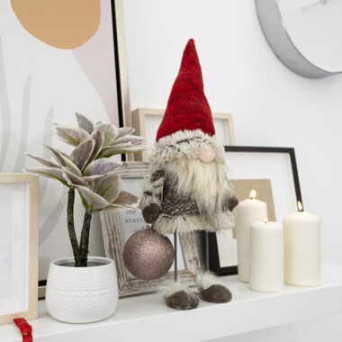 Blanc Xmas Gnome Red 15*12*43cm