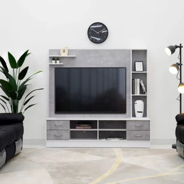Lena Wall Unit – White & Grey