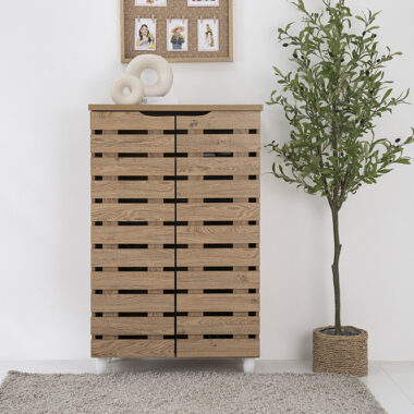 Cove Shoe Cabinet -Oak