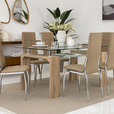 Lucas Dining Set 6 Seater – Oak