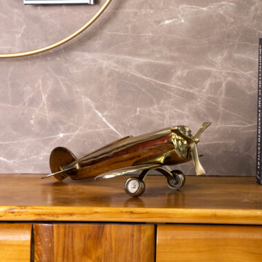Aurum metal airplane accent gold 35x25x10 CM