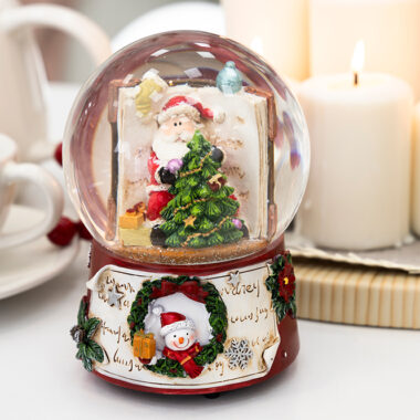 Blanc Christmas Glass Polystone Décor 10*10*14.5cm