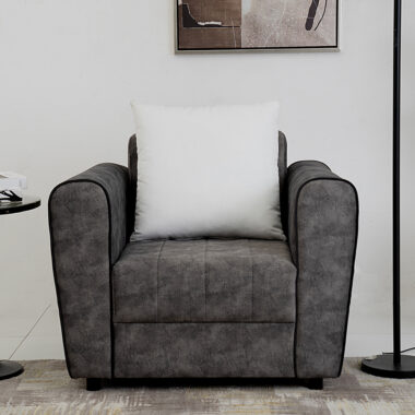 Ellen Solid suede cushion – White