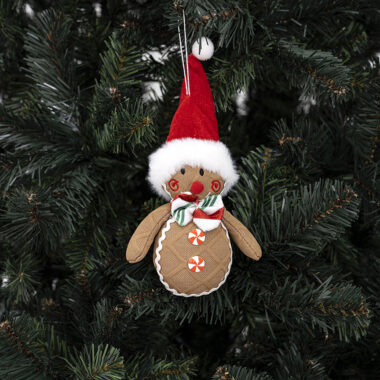 Holiday Chamdol Hanging Gingerbread / Red Hat (11X11X13) cm