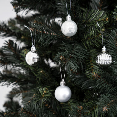Holiday Chamdol Baubles 40Mm 24Pk Silver (12X8X15.2)Cm