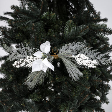 Holiday Chamdol Poinsettia swag Snowy 58cm