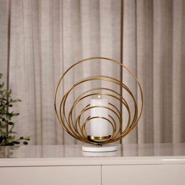 Adro Metal candle holder with marble base 33x25x35 cm