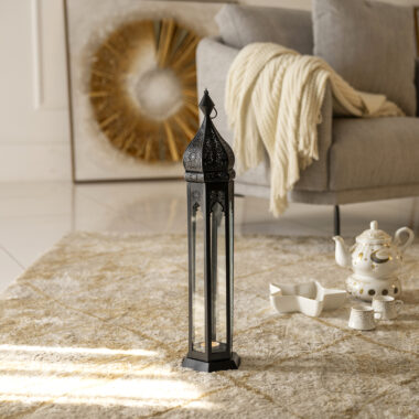 Chloe Metal black Morroccon lantern 13.5X13.5X59 CM