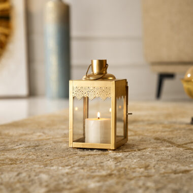 Chloe Metal gold lantern 12X12X22CM