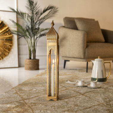 Chloe Metal gold Morroccon lantern 7.5X7.5X59 CM