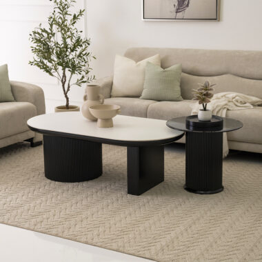 Freedo Coffee Table Set -Black & White