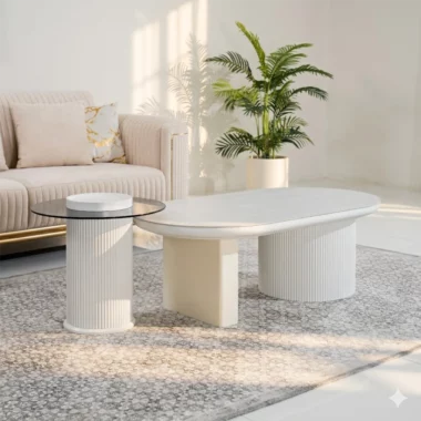 Freedo Coffee Table Set – White