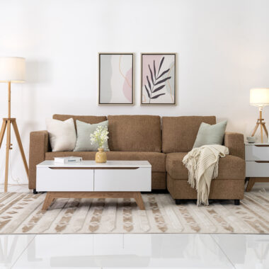 Narmada Corner Sofa ? Dark Brown