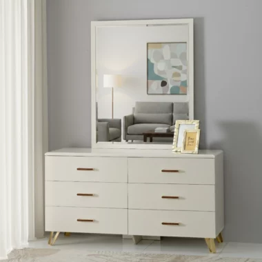 Senna Dresser Mirror with Stool