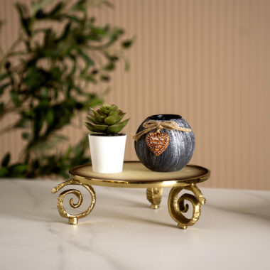 Swirl Metal Deco Paltter 24X24X7.5 Cm