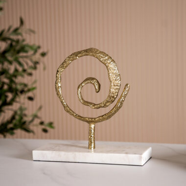 Swirl Metal Table Accent 28X10X27Cm