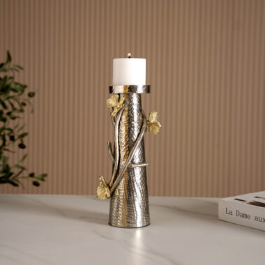 Twine Metal candle holder 10.5×10.5x28cms