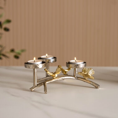 Twine Metal candle holder 19x18x8cms