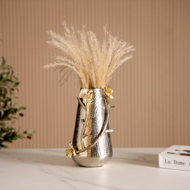 Twine Metal vase 16.5×13.5x24cms