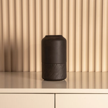 Blenka Ceramic Black Vase 12 X 12 X 21 Cm