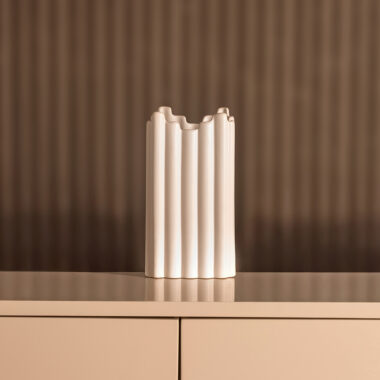 Blenka ceramic white vase 12 x 12 x 22cm