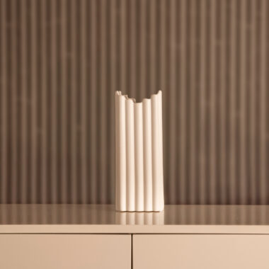 Blenka Ceramic White Vase 12 X 12 X 30 Cm