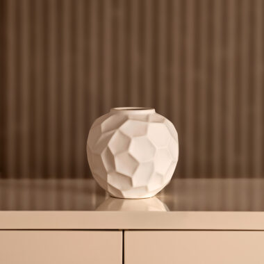 Blenka Ceramic White Vase 17 X 17 X 16 Cm