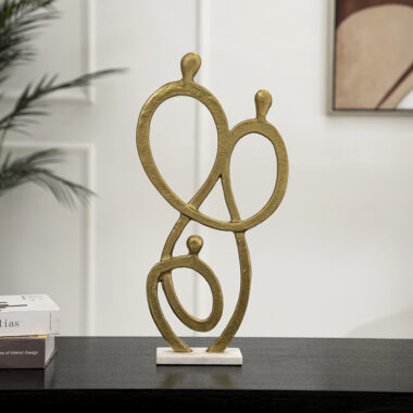 Casa Metal Marble Accent Gold 26.5x8x52.5cm