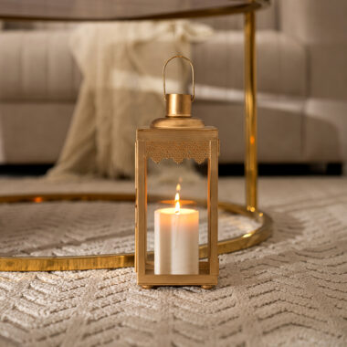 Chloe Metal Gold Lantern 12X12X28Cm