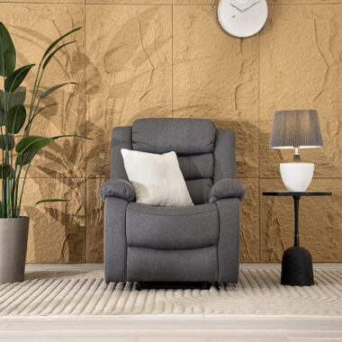 Davis Single Recliner Electric Sofa – Dark Grey