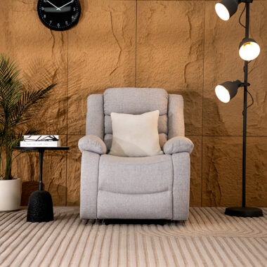 Davis Single Recliner Electric Sofa-Light Grey
