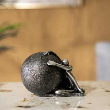 Verdant Polyresin Abstract black Figurine 17.5x12x12.2cm