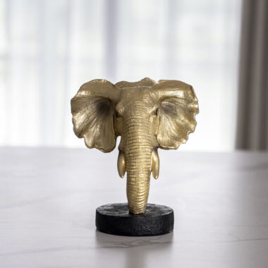 Verdant Polyresin Elephant Head 18.5×13.5×20.5cm