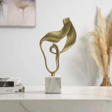 Casa Metal Marble Accent Gold 50CM
