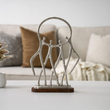 Casa Metal Wood Accent Nickle 38.5CM