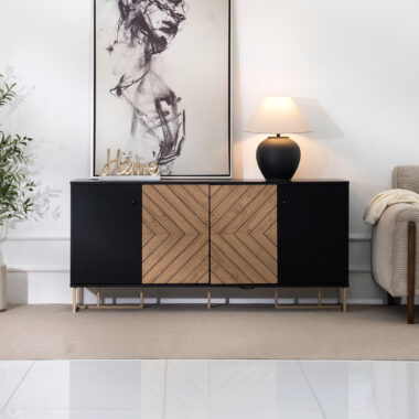Casa Cabinet -Black & Oak