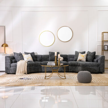 Clara Corner Sofa U-Shape Dark Grey