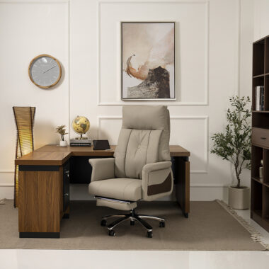 Loisa High Back Chair -Beige
