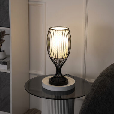 Phoebe Metal Wiring Base Table Lamp Black 46CM